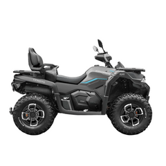 Gray ATV with 'Can-Am' branding on a white background